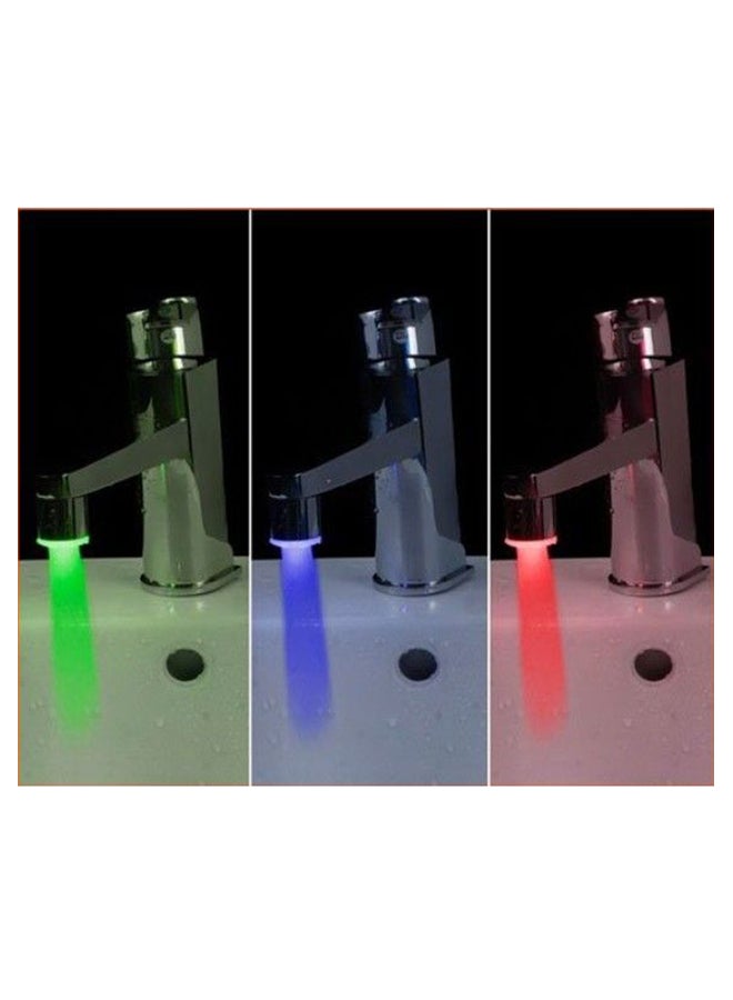 Mini Copper 3-Color Water Stream Temperature Sensitive LED Faucet Tap Multicolour